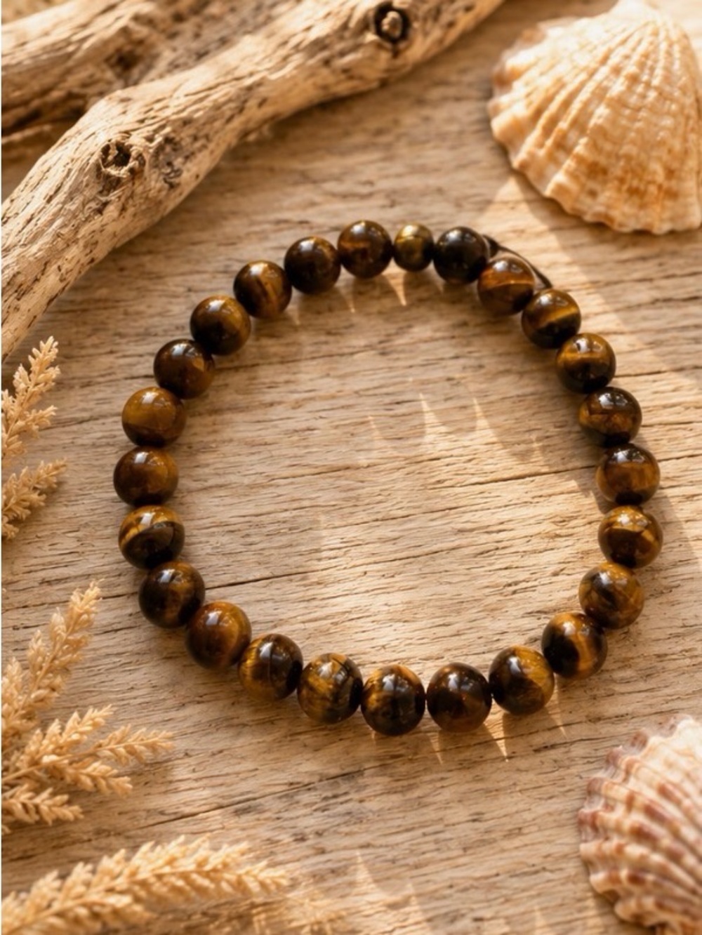 Tiger's Eye Beaded Stretch Bracelet